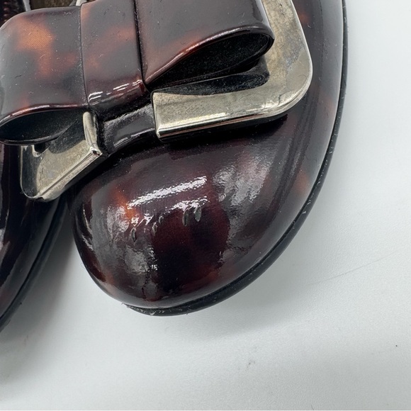 Stuart Weitzman Tortoise Shell Patent Leather Wedge Heel Size 7.5 M - Picture 4 of 12